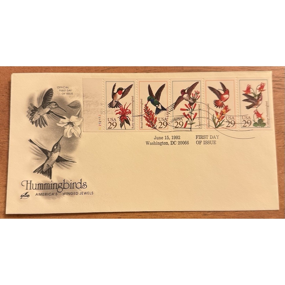 United States FDC Scott 2646a Unaddressed. Hummingbirds 5 Stamps
